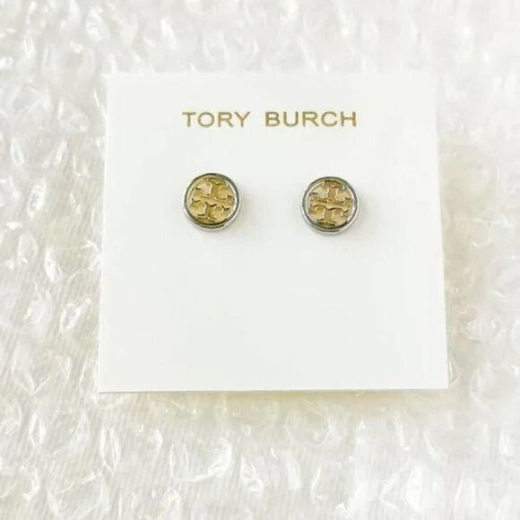 NWOT Tory Burch Two Color, Gold & Silver Stud Earring’s - Picture 1 of 6